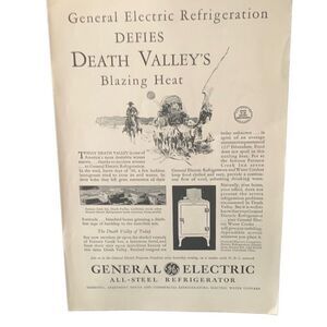 Vintage 1931 General Electric All Steel Refrigerator Defies Ad Advertisement